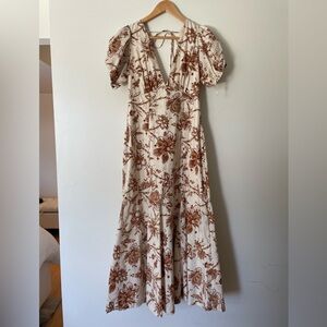 Abercrombie & Fitch floral v-neck midi dress